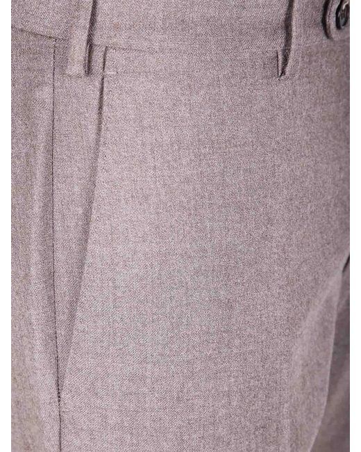 Incotex Gray Chino Slim Fit Trousers for men