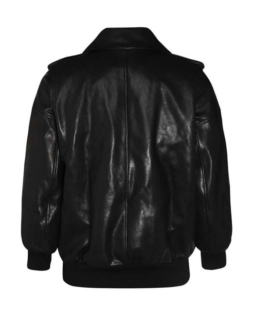 McQueen Black Leather Jackets