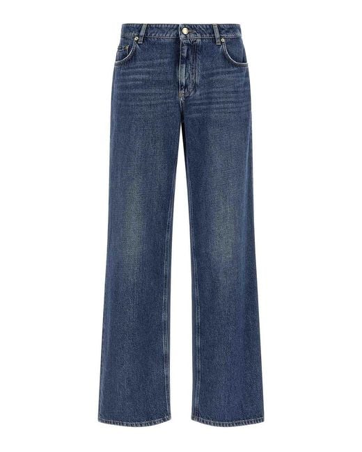 Dolce & Gabbana Blue Wide Leg Jeans