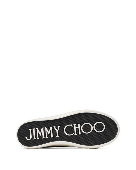 Jimmy Choo White Palma Maxi/f Canvas Sneakers