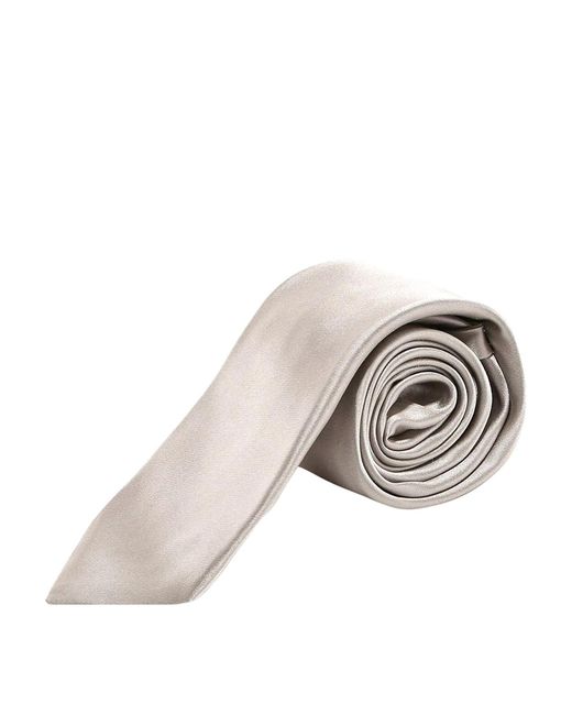 Kiton White Cotton Tie for men