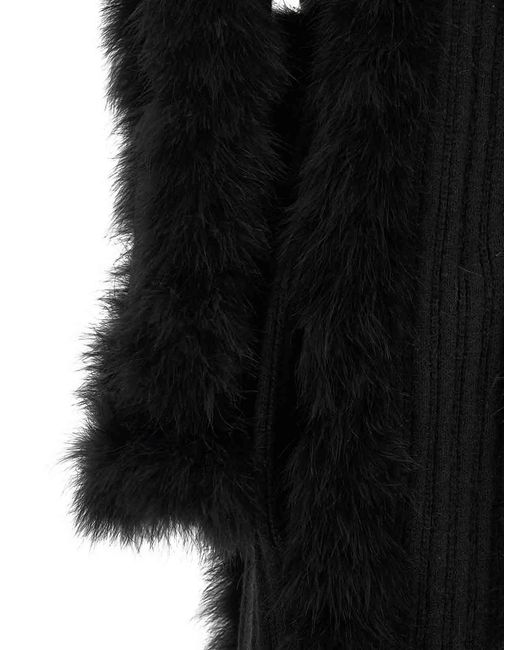The Attico Black Dressing Gown Coat