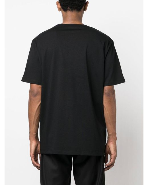 Balmain Black Logo-patcht-shirt for men