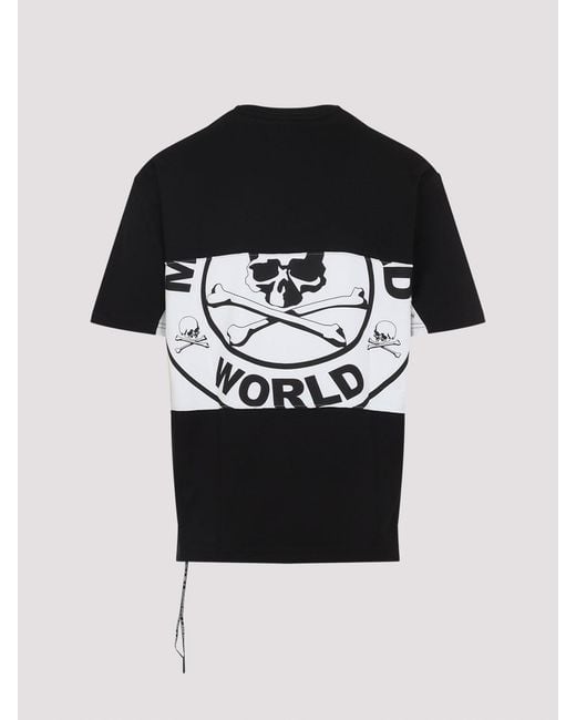 MASTERMIND WORLD Black Horizontal Blocket T-Shirt for men