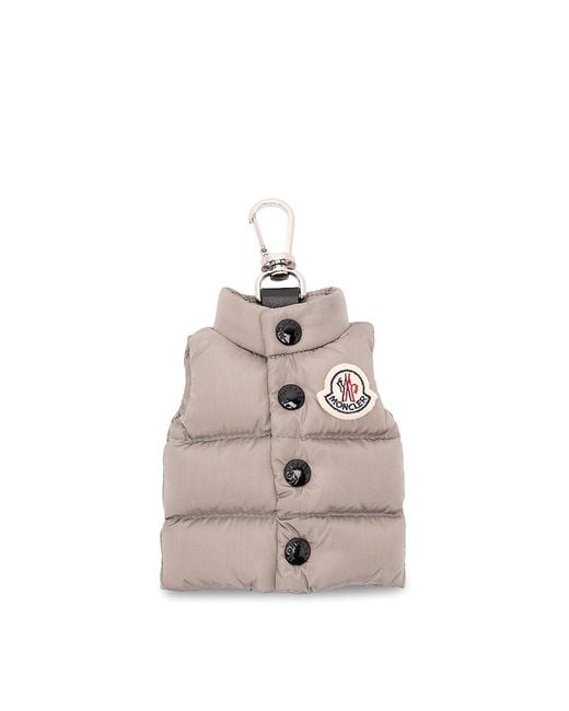 Moncler Gray 'Vest' Key Ring for men