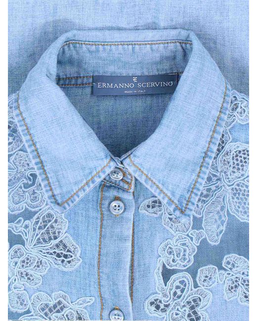 Ermanno Scervino Blue Shirt