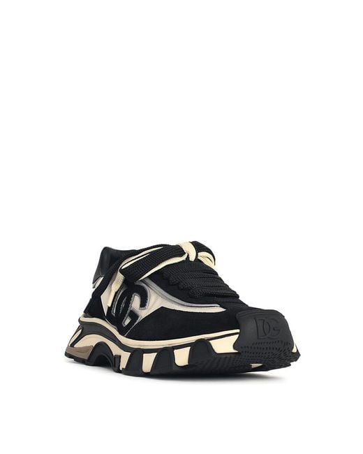 Dolce & Gabbana Black Country Road Nylon And Leather Sneakers for men