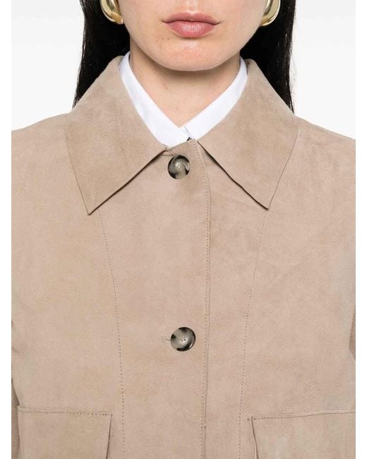 THE JACK AND JACKIE LEATHERS Natural Suede Jacket