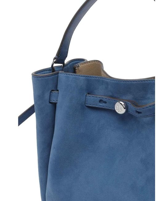 Tory Burch Blue Romy Bucket Bag