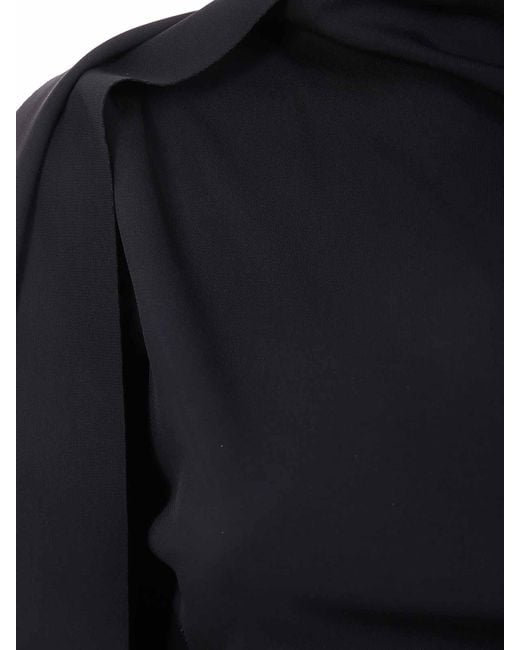 Sportmax Black Long Asymetrical Dress