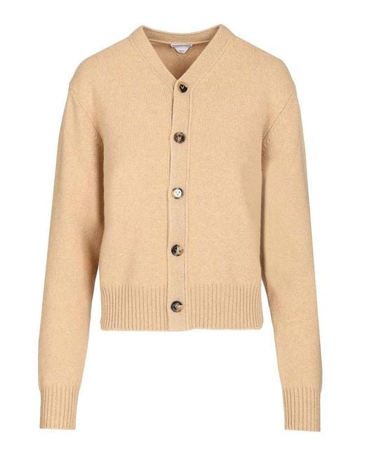Bottega Veneta Natural Cashmere Cardigan
