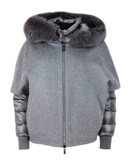 Moorer Gray Wool And Cashmere Jacket