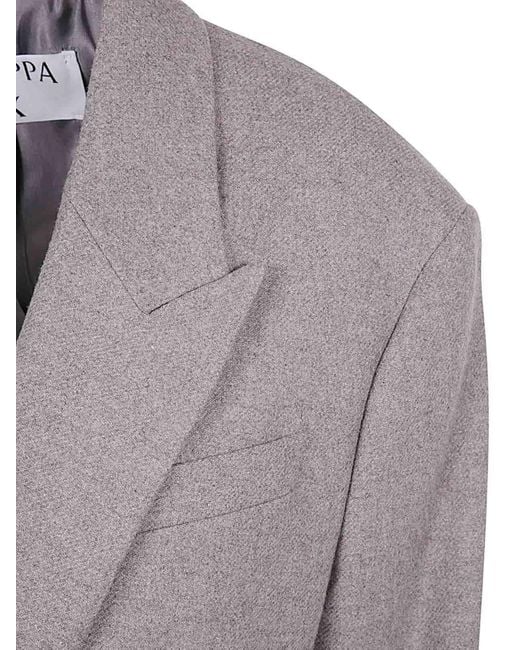 Filippa K Gray Double Breasted Flannel Blazer