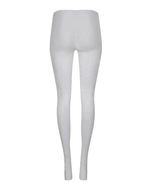 GIUSEPPE DI MORABITO Gray Leggings Made Of Lace