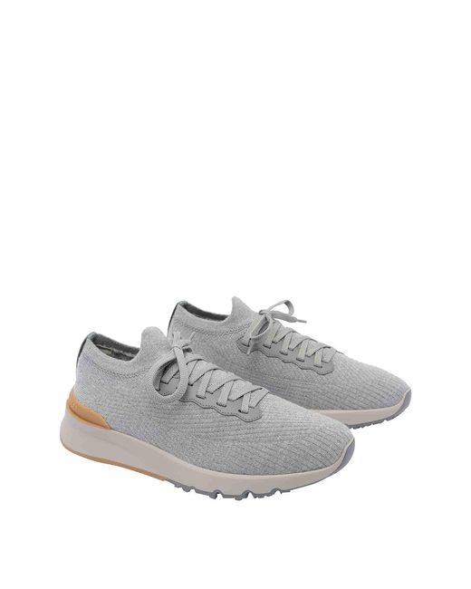 Brunello Cucinelli Gray Sneakers for men