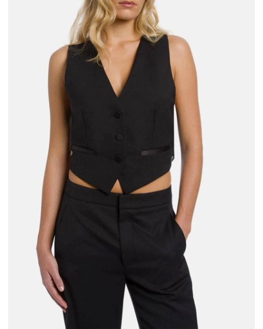 Dondup Black Waistcoats