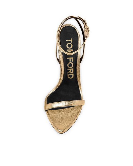 Tom Ford White Golden Patent Leather Stiletto Pumps