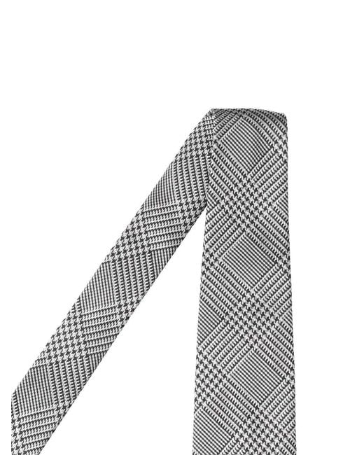 Tom Ford White Printed Silk Tie for men