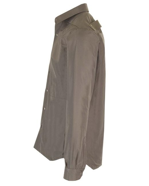 Rick Owens Gray Fogpoket Dove Shirt for men