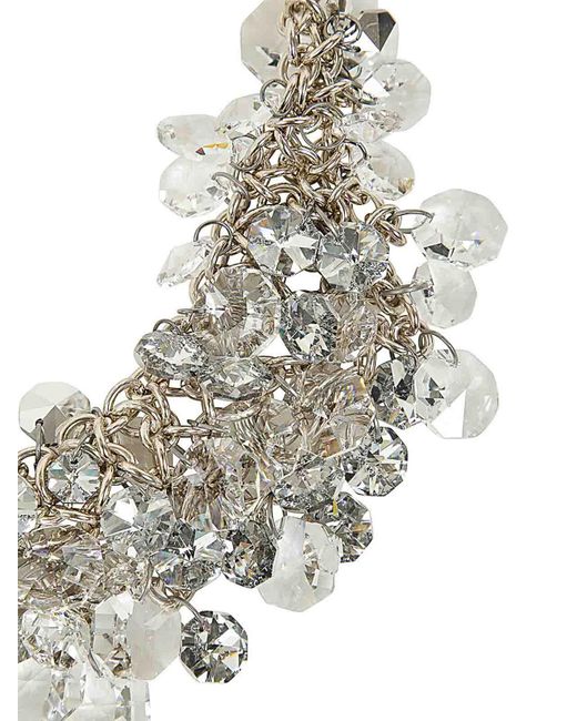 Maria Calderara Metallic Crystals And Diamonds Necklace