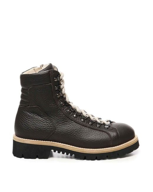 Eleventy Black Leather Boots for men