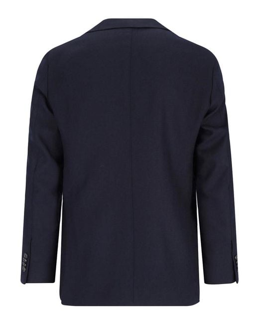 Caruso Blue Blazer Monopetto for men