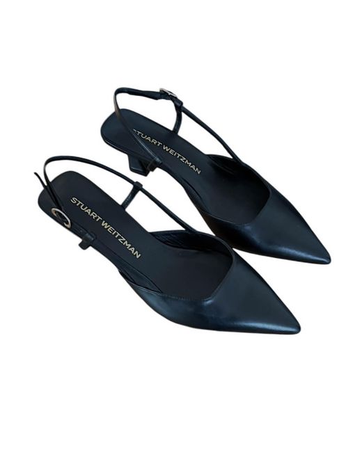 Stuart Weitzman Black Vinnie 50 Slingback