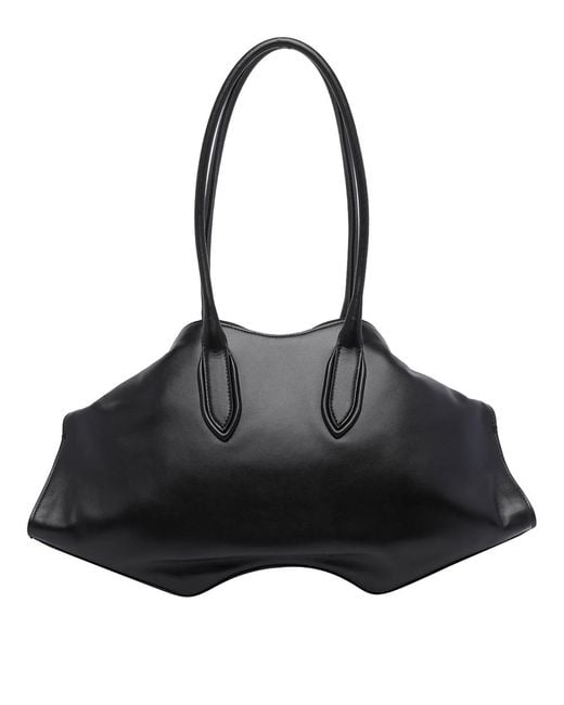 McQueen Black Manta Shoulder Bag