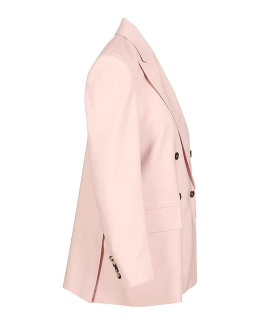 Max Mara Pink Ombrosa Double-Breasted Blazer