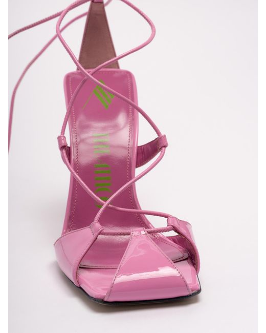 The Attico Pink 'Adele' Lace-Up Pumps