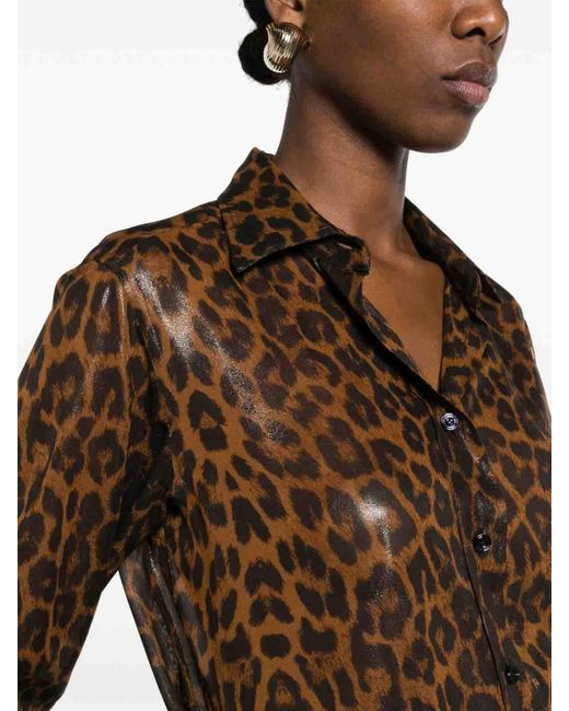 Tom Ford Brown Shirt With Print