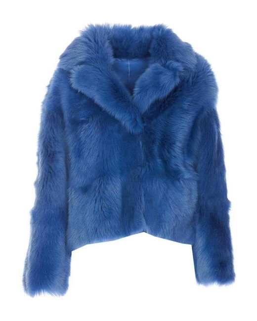 S.w.o.r.d 6.6.44 Blue Real Fur Jacket