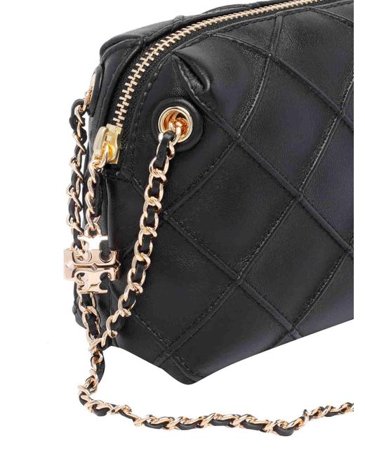 Tory Burch Gray Small Fleming Crossbody Bag