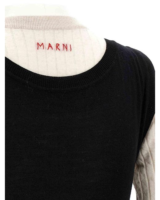 Marni Black Multi-Layered Dress