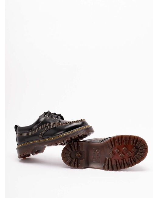 Dr. Martens Black 'Lowell' Leather 'Moc Toe' Shoes