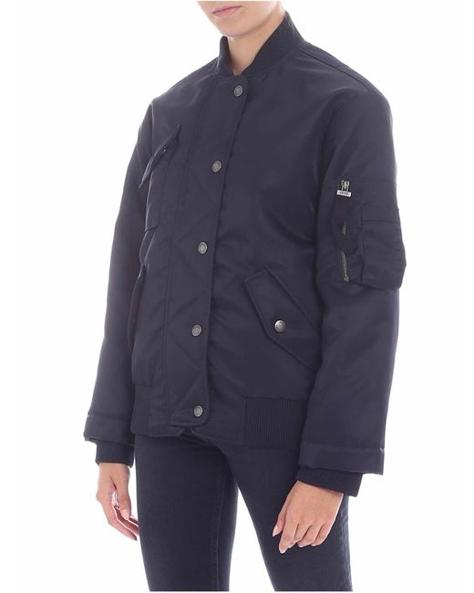 KENZO Blue Tech Fabric Bomber Jacket