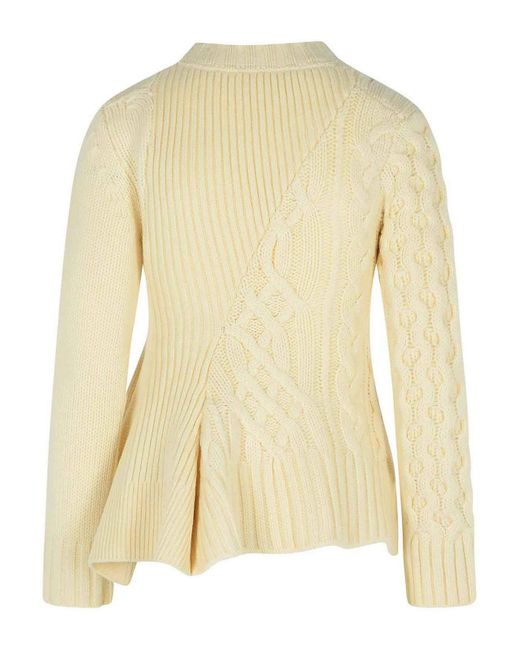 Sacai Yellow Ivory Wool Sweater