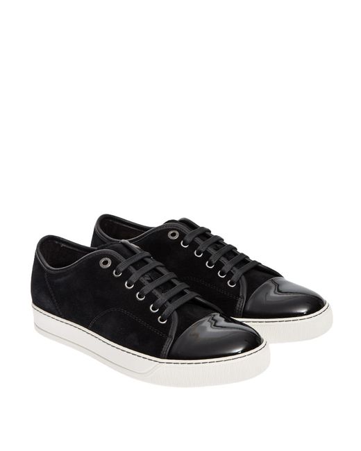 Lanvin Black Dbb1 Low Top Suede Sneakers for men