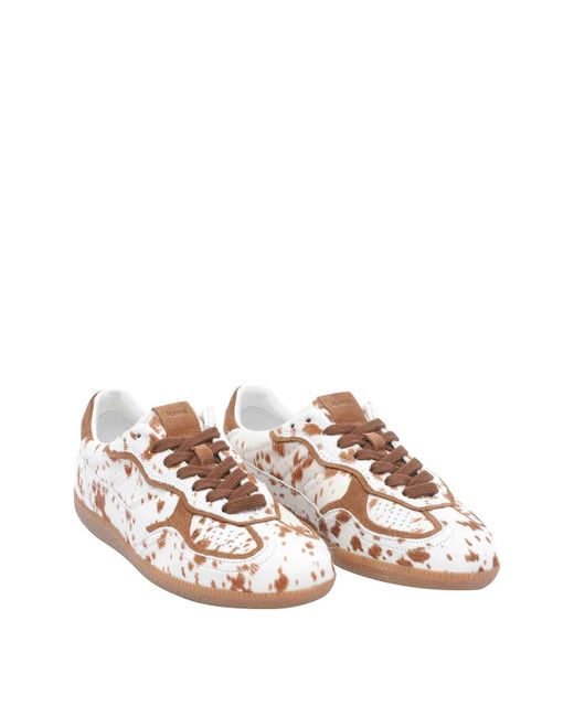 Alohas Women's Tb Ponyskin Sneakers Beige