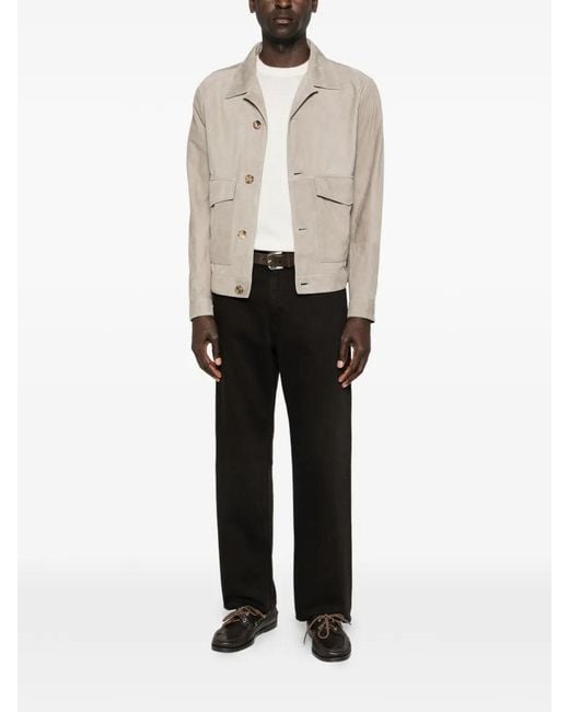 Brunello Cucinelli Natural Leather Jacket for men