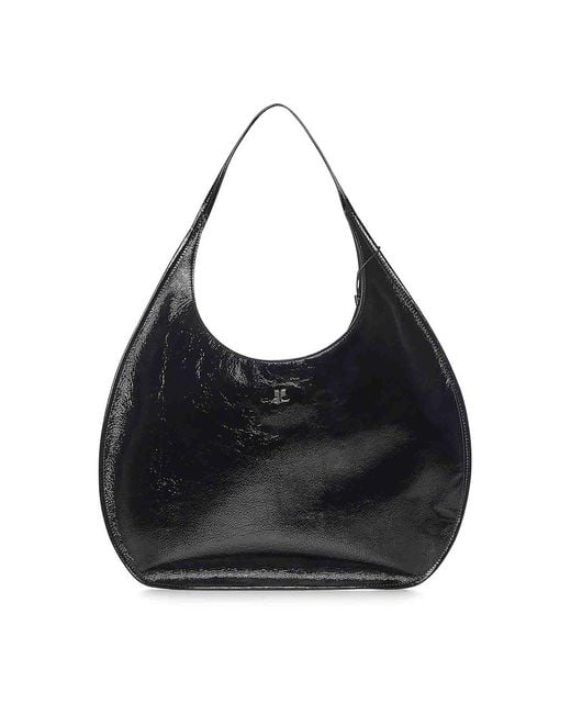 Courreges Black Holy Naplack Flat Bag