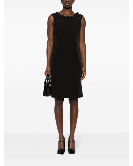 P.A.R.O.S.H. Black Sequin-embellished Column Dress