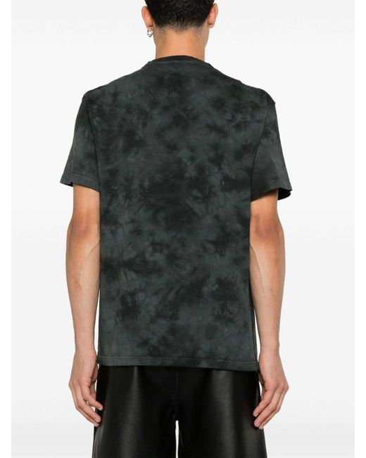 McQueen Black Cotton T-Shirt With Print for men