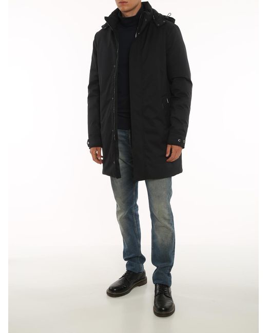 Moorer Black Vermont Padded Coat for men