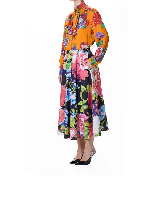 Moschino White Roses Gonna