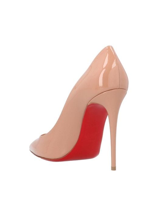 Décolleté Kate 100 Vernice Color Nude di Christian Louboutin in Pink