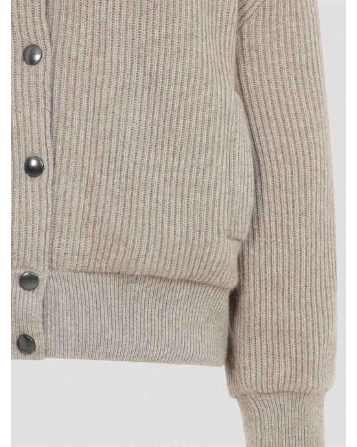 Brunello Cucinelli Gray Cashmere Bomber Jacket