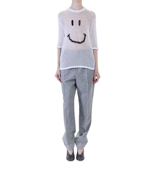 Moschino White Smile Short Sleeve Shirt