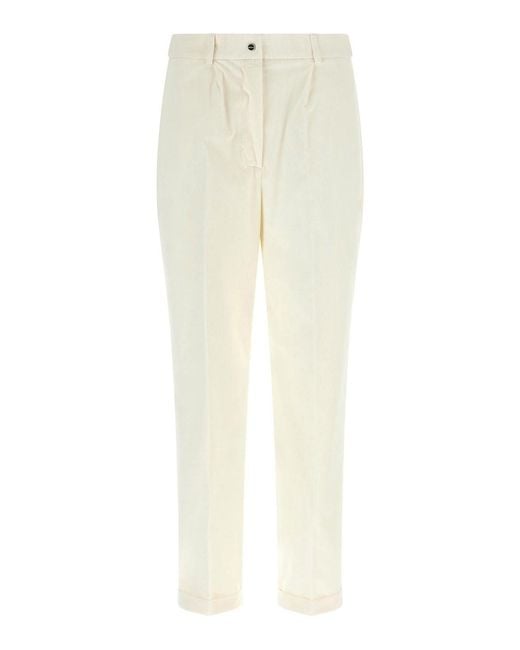 Kiton White Corduroy Pants