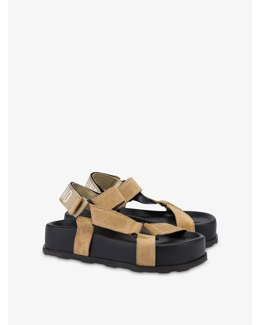 Moschino Blue Logo Sandal